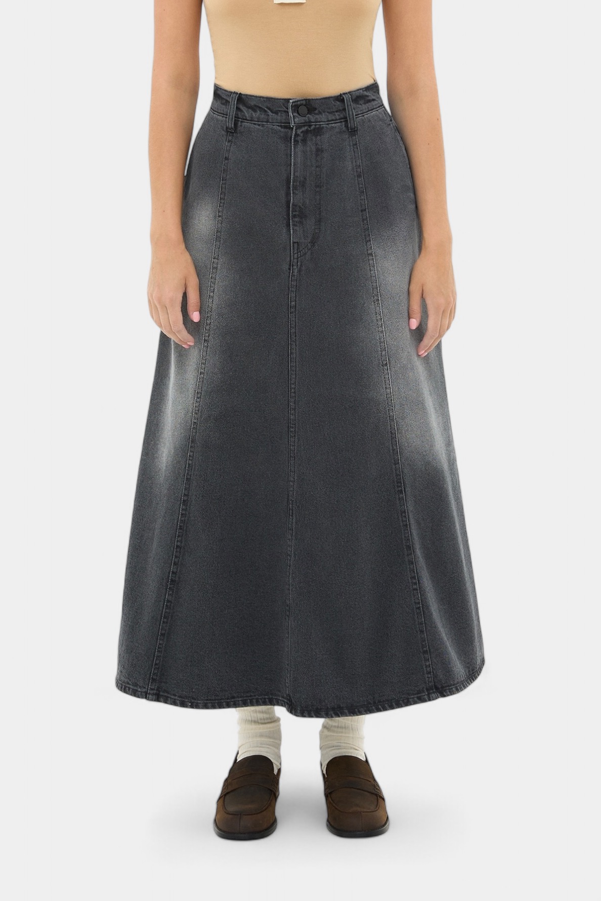 Сіра спідниця Gode sp25-skirt-grey MATCH DENIM